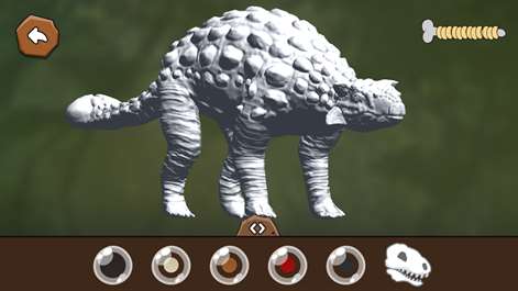 DINOZZZ - 3D Coloring - unique, interactive, animated full-3D live dinosaurs coloring & painting experience for kids & adults Screenshots 1