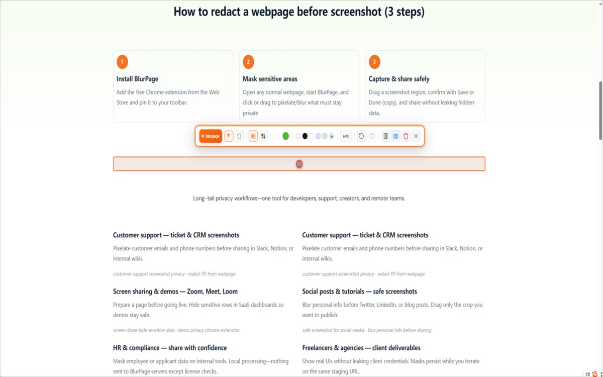 BlurPage: Blur Webpages and Blur Images