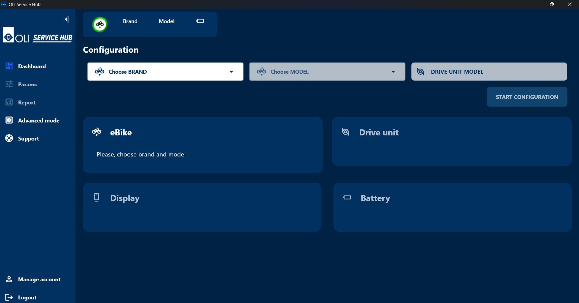 OLI Service Hub screenshot