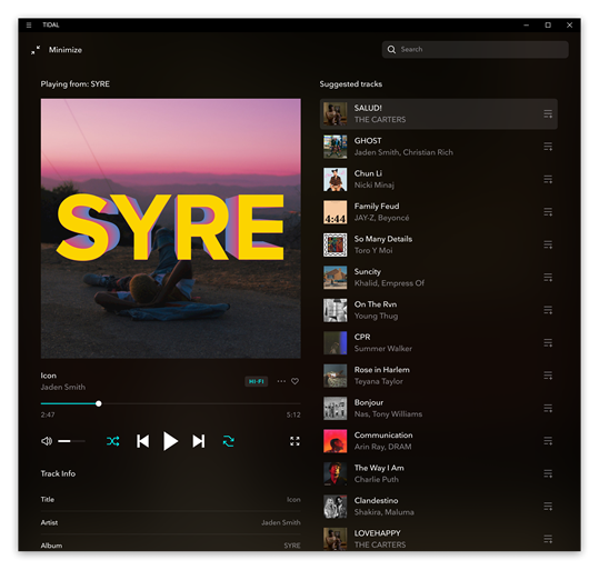 Настройка tidal windows 10