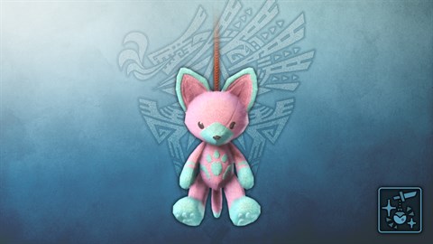 Colgante: peluche Felyne rosa