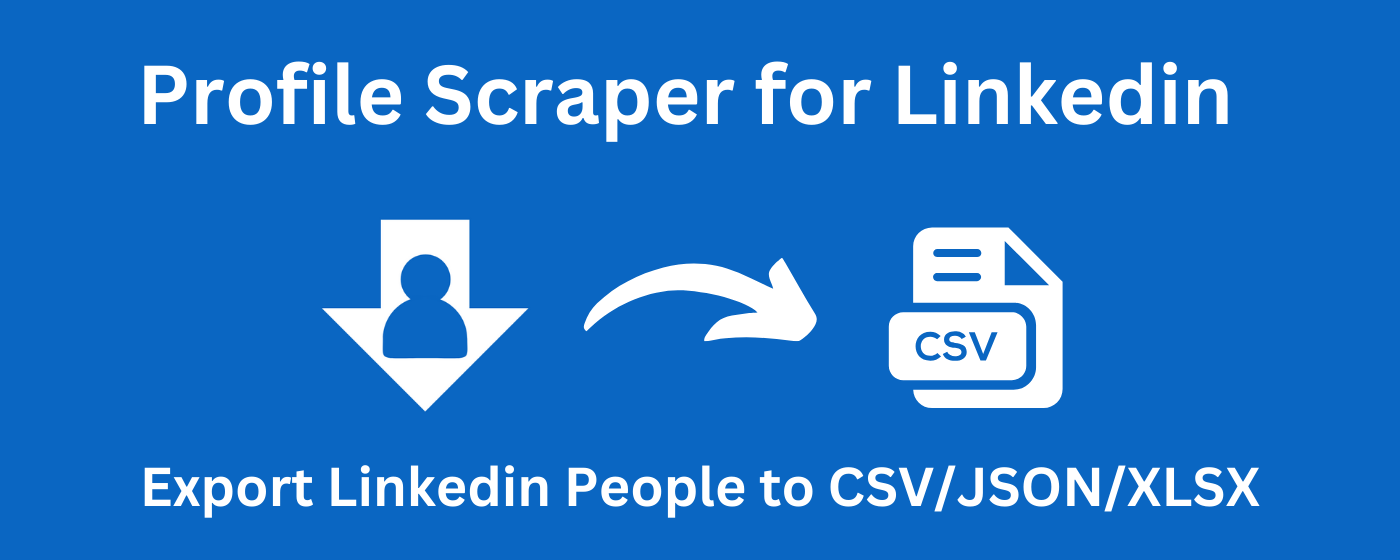Profile Scraper & Exporter for LinkedIn™ marquee promo image