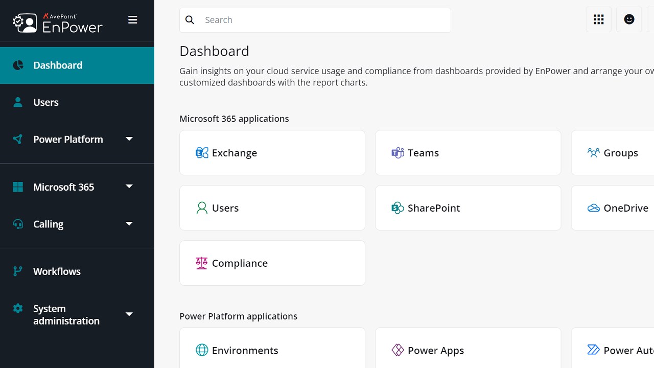 Snapshot 1 of AvePoint EnPower for Microsoft 365