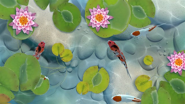 AAA Dynamic Scenes - Koi Fish Pond Dynamic Scene screenshot 1