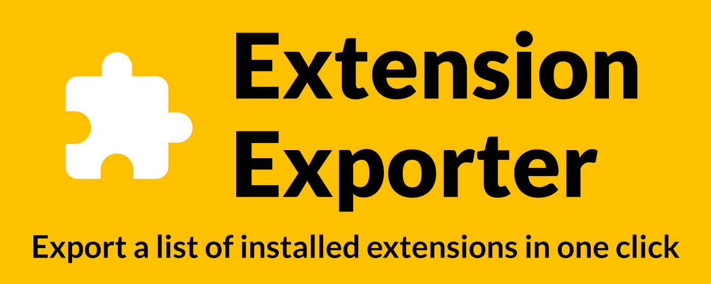 Extension Exporter