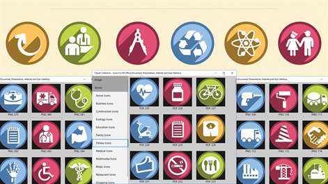 Clipart Collection - Icons for MS Office Document, Presentation, Website and User Interface Screenshots 1