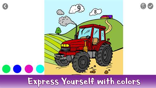 Country Farm Color By Number: Anti Stress Nature Coloring Book screenshot 4