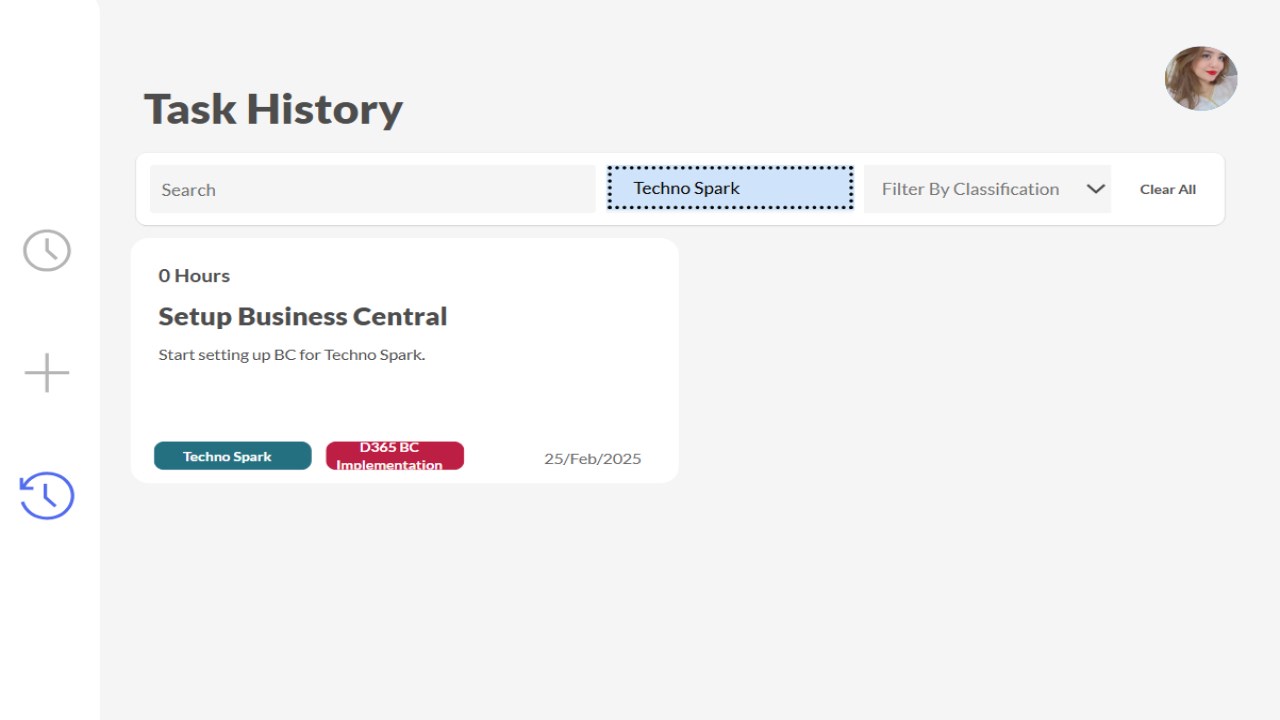 Snapshot 3 of Time Tracking
