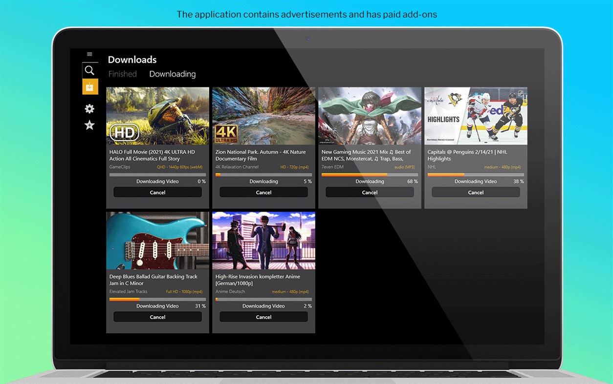 #2. Tuber - MP3 & Video Downloader (Windows) Por: Invotech
