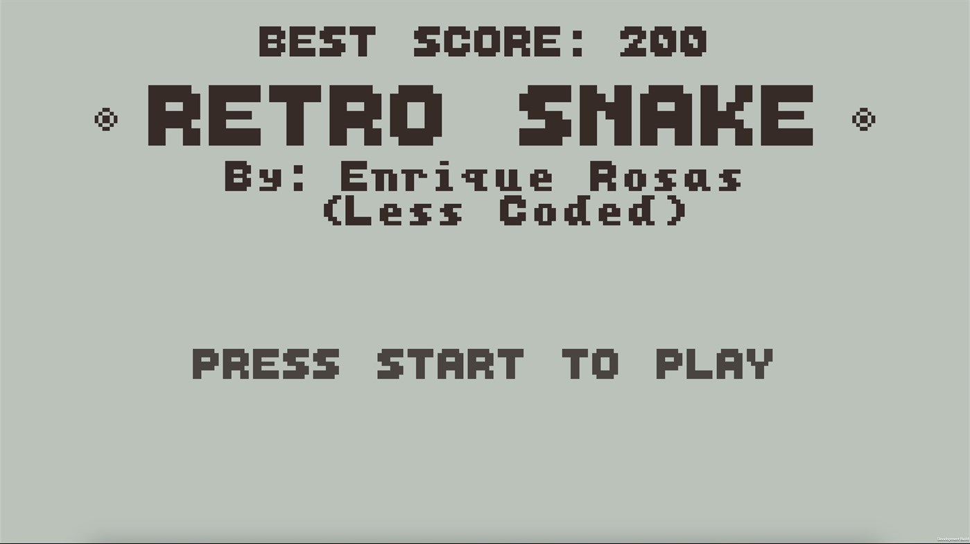 #1. Pixel Retro Snake (Windows) Von: Less Coded
