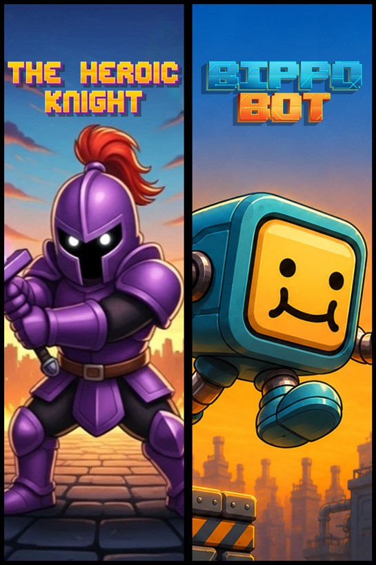Box shot of The Heroic Knight & Bippo Bot (BUNDLE)