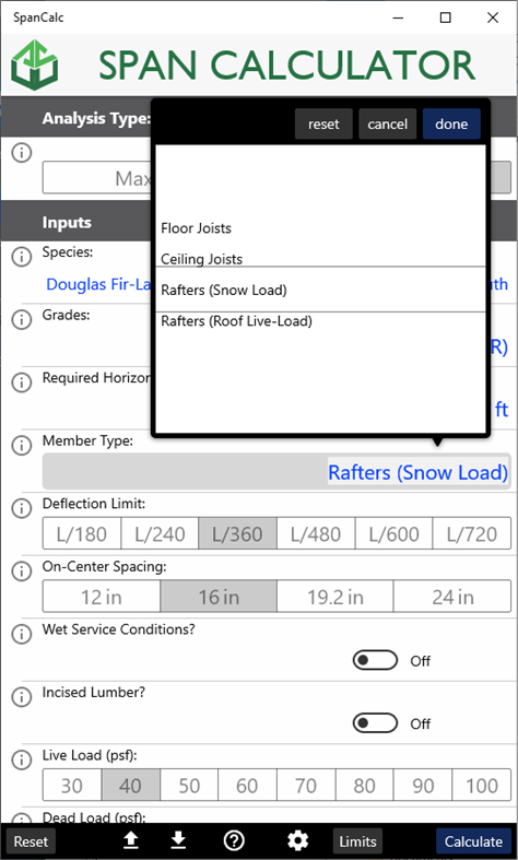 #6. SpanCalc (Windows) 来自: American Wood Council