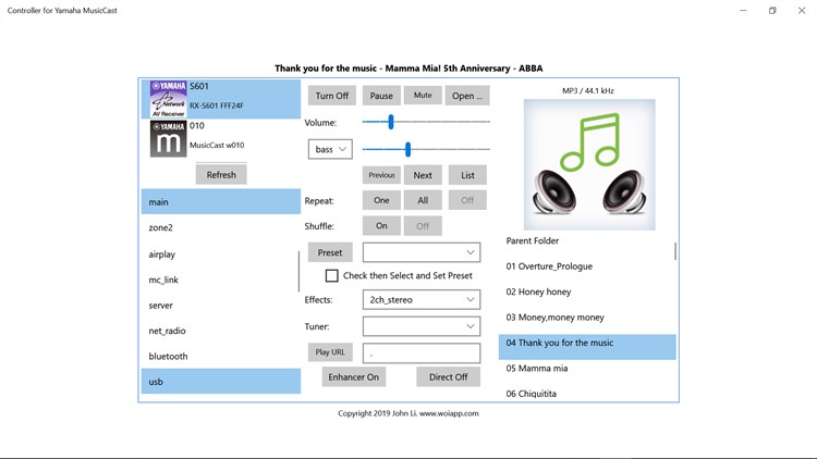 Controller for MusicCast - PC - (Windows)
