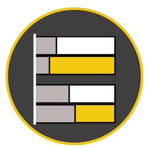 100% Clustered Stacked Bar Chart (Standard) icon