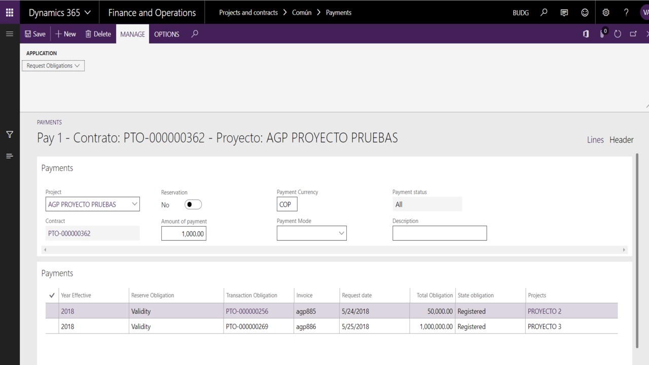 Snapshot 9 of Projects and Contracts