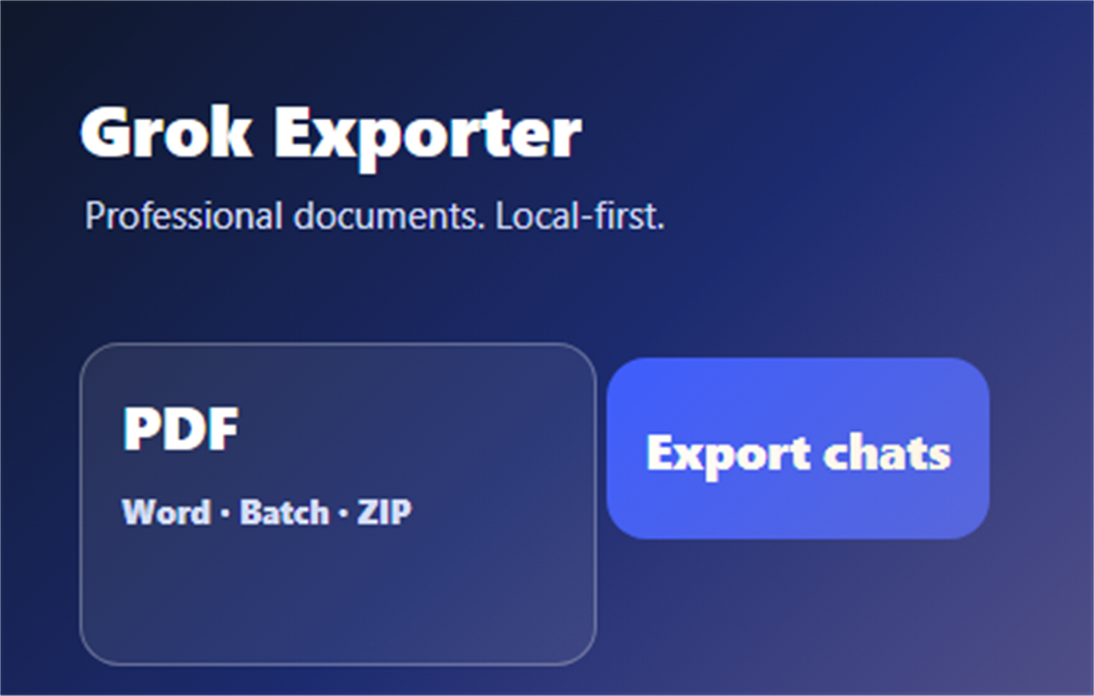 Grok Exporter - PDF & Word