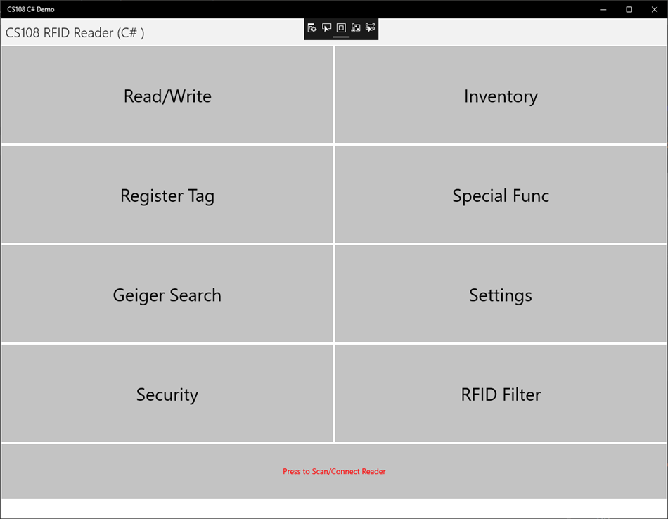 CS108 C# Demo (Windows) 由: Convergence Systems Limited