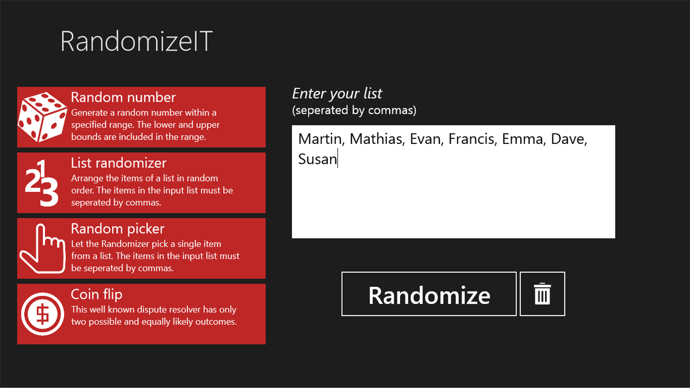 #3. RandomizeIT (Windows) 由: Mathias Birk
