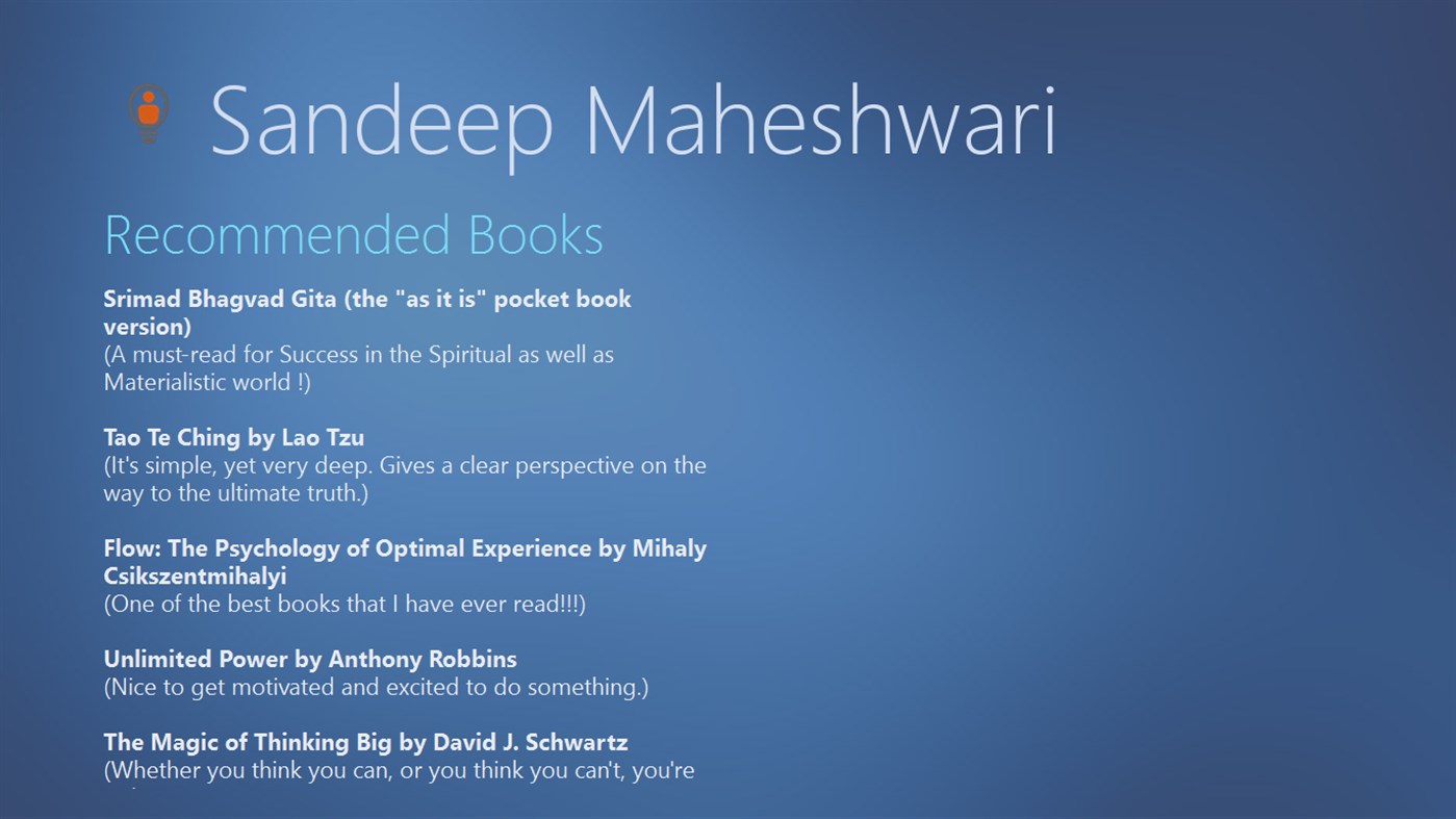 #6. Sandeep Maheshwari's Video (Windows) By: Umyhacker
