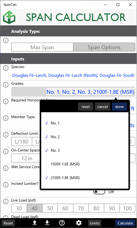 #5. SpanCalc (Windows) 来自: American Wood Council