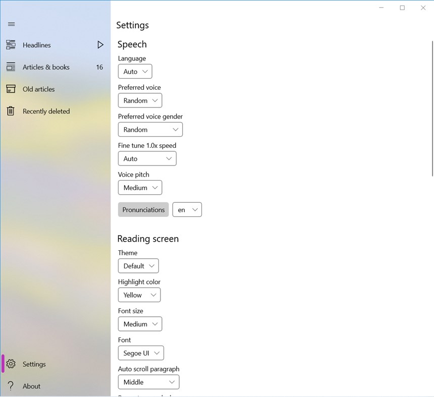 #2. Speech Central: Voice Reader (Windows) Tekijänä: Labsii