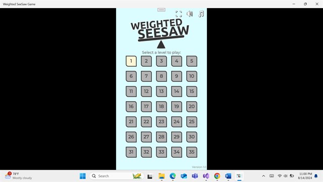 Weighted SeeSaw Game screenshot 1