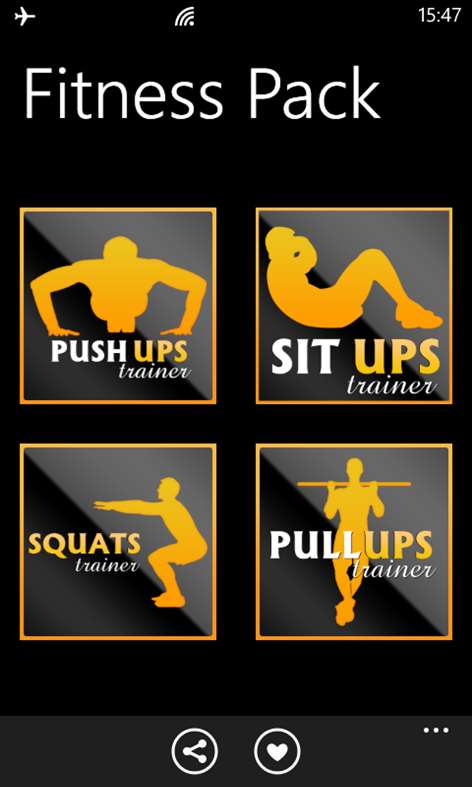 4-in-1 Fitness Pushups, Situps, Squats & Pullups Screenshots 2