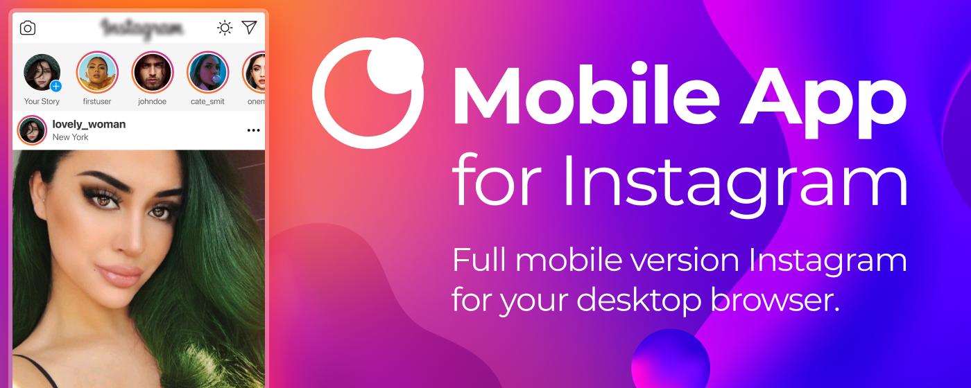 Mobile App for Instagram marquee promo image