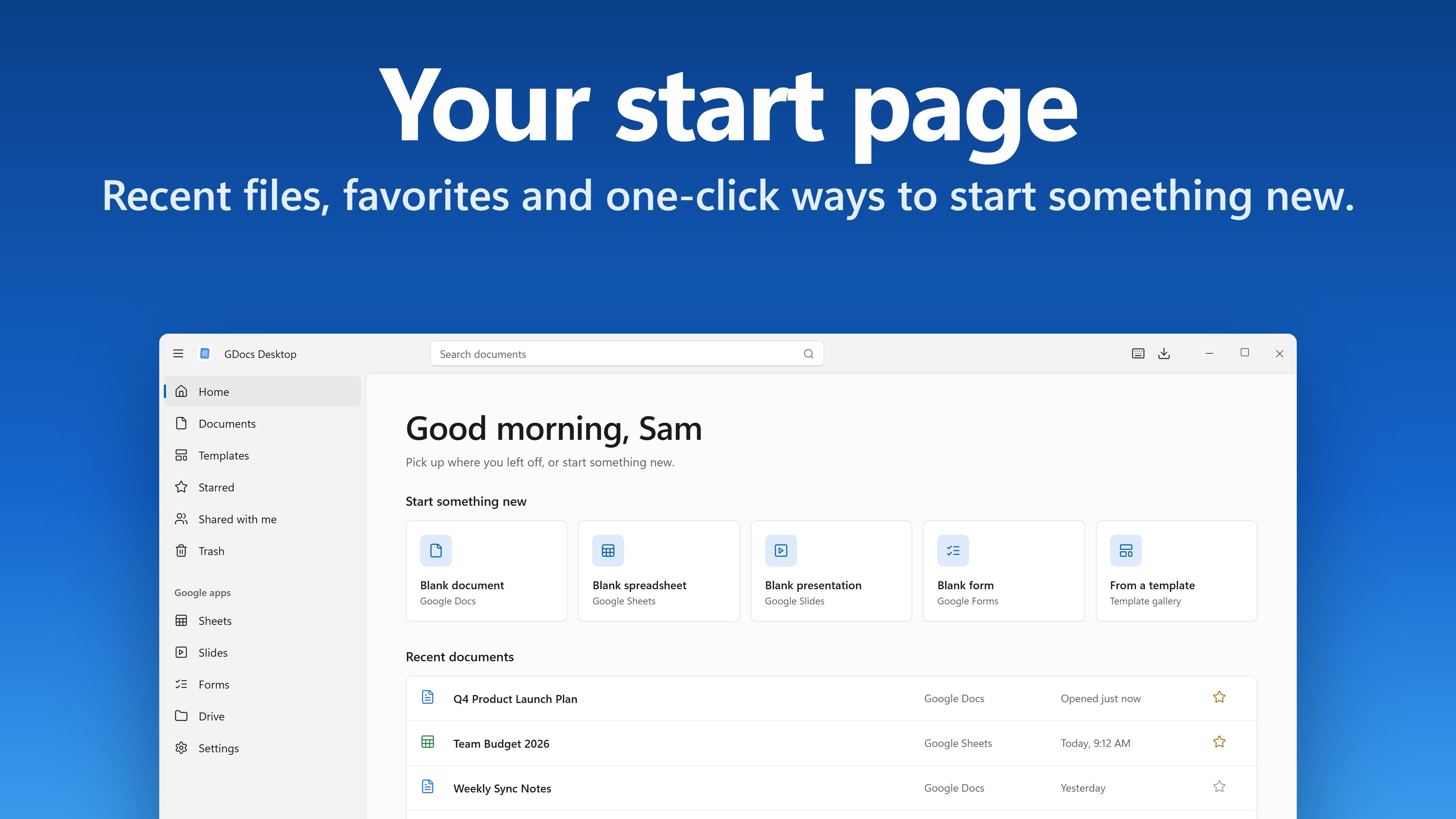 GDocs Desktop screenshot