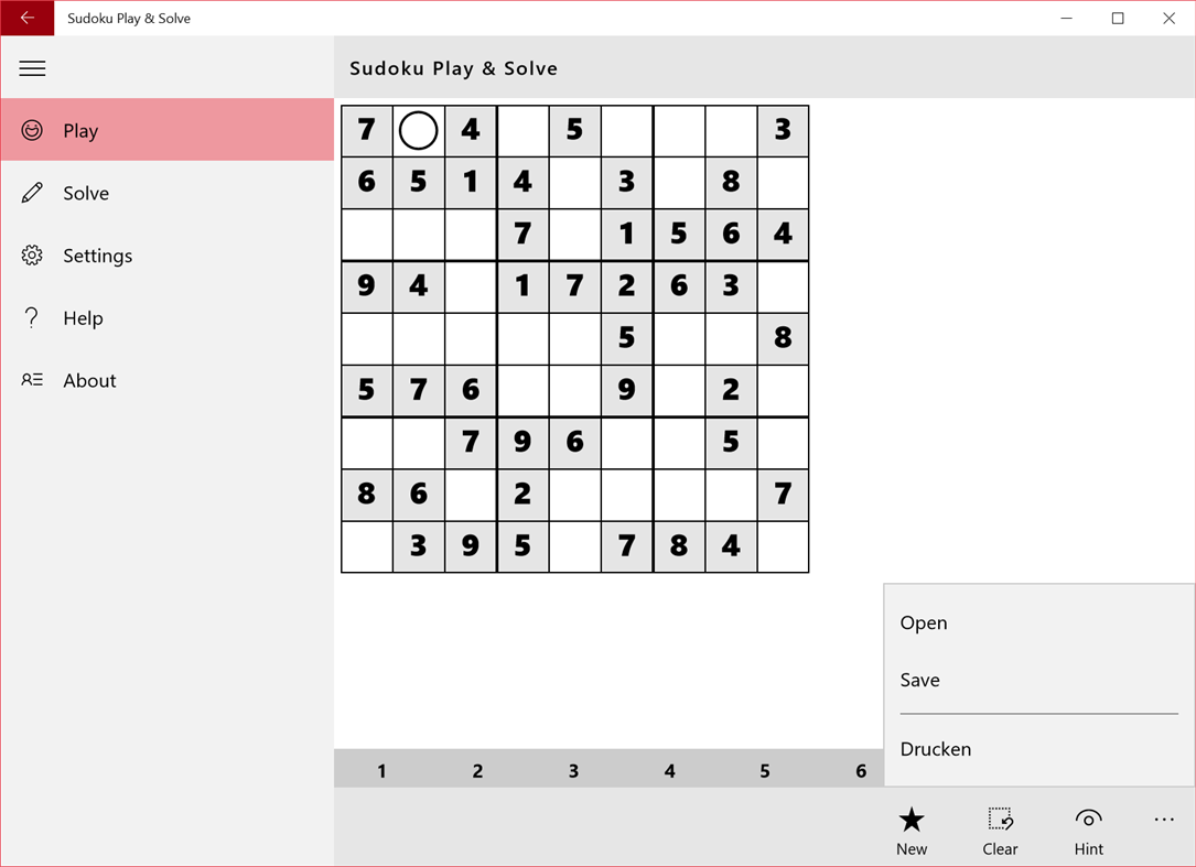 #2. Sudoku Play & Solve (Windows) By: Berger-Kubik