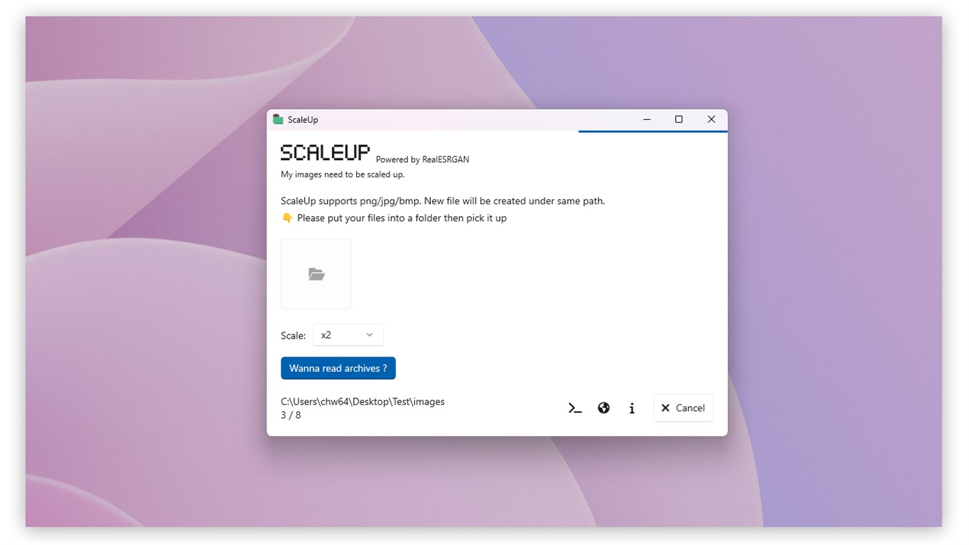 #2. ScaleUp - Image upscaler (Windows) Podle: LancerComet