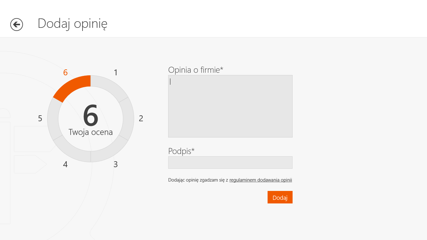 Opinie - możliwość dodawania opinii o firmach.