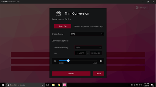 Audio Media Conversion Tool screenshot 3