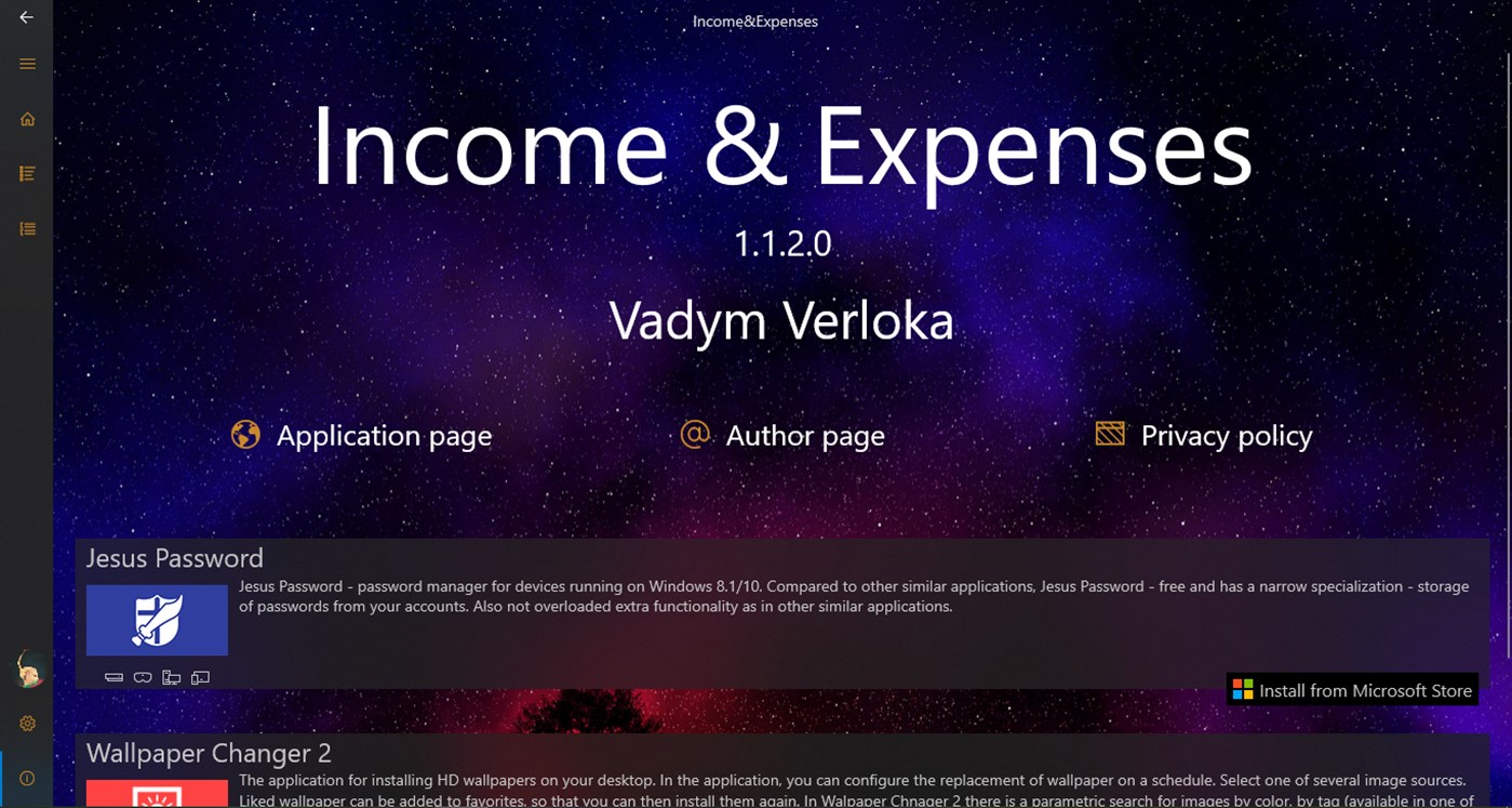 #7. Income&Expenses (Windows) By: Vadym Verloka