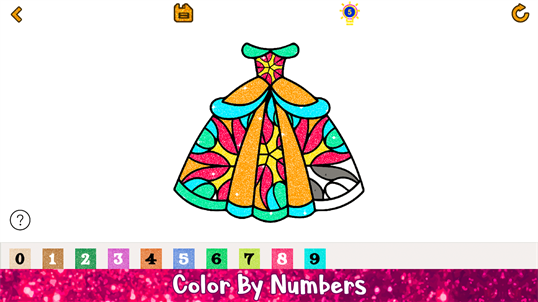 Dress Glitter Color By Number screenshot 2