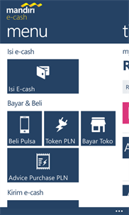 Mandiri e-cash screenshot 3