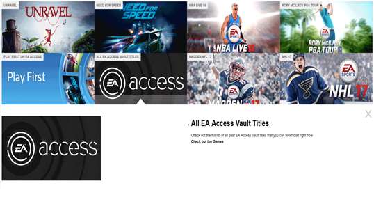 EA Access Vault Guide screenshot 1