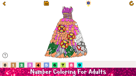 Dress Glitter Color By Number screenshot 3