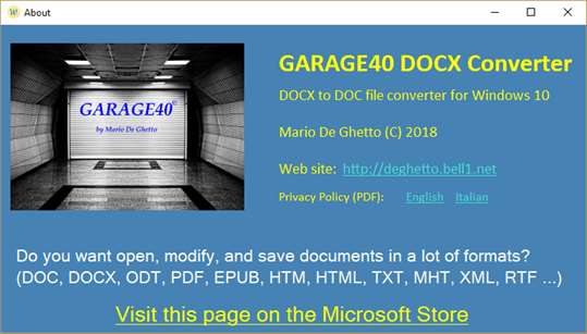 Garage40 DOCX Converter screenshot 2