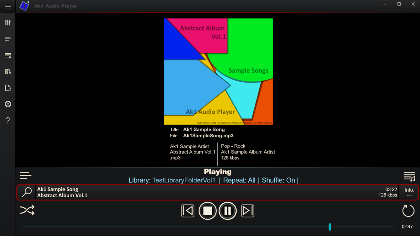 #3. Ak1 Audio Player (Windows) بواسطة: Proocloog