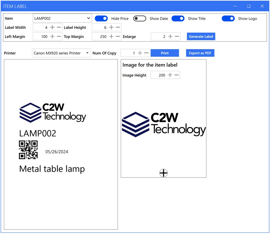 #6. C2W Inventory Management System (Windows) Bởi: c2w technology