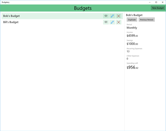 Budgetary screenshot 4