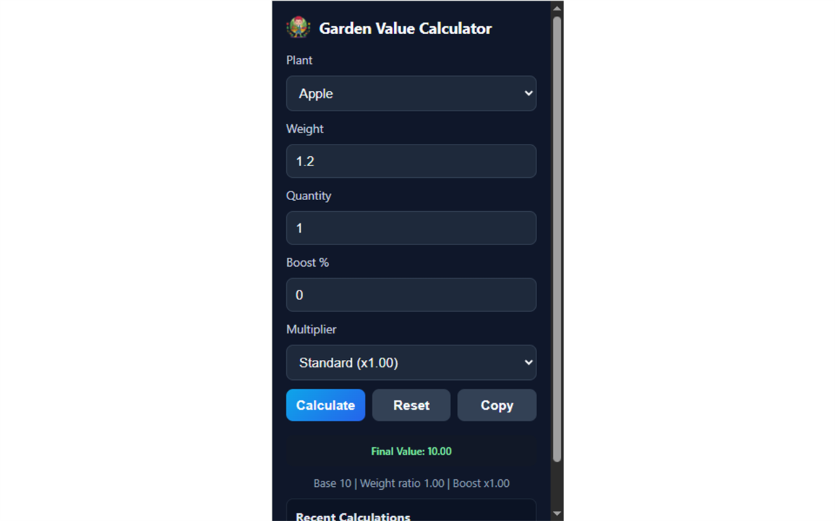 GAG Pet Value Calculator