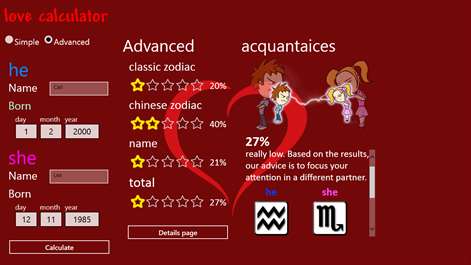 Love Test Calculator Screenshots 2