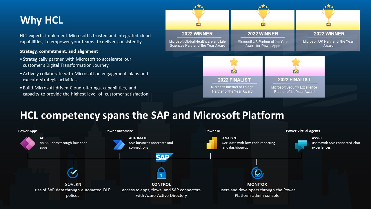Snapshot 2 of HCLTech Biz Apps – SAP on Azure Extend with Power Platform