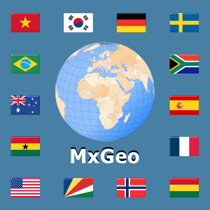 Atlas mundial e mapa MxGeo