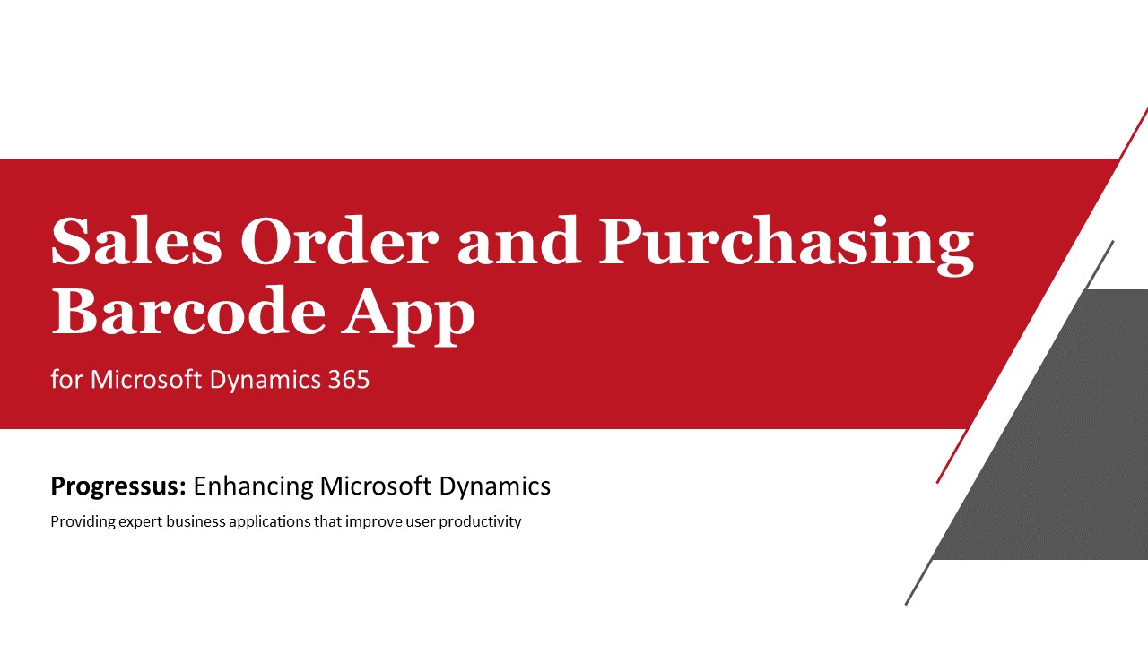 Snapshot 1 of Sales Order and Purchasing Barcode App