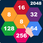 2048 Tap n Merge Hexagons