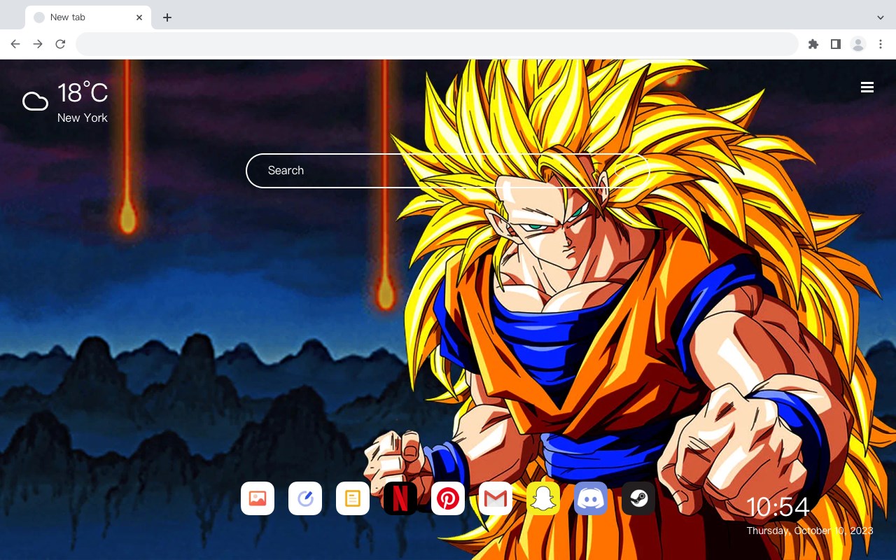 Dragon Bal Goku 4K Theme Wallpaper HomePage
