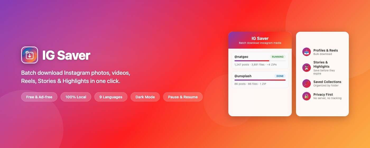 IG Saver 2026 — Instagram Downloader for Photos, Videos, Reels & Stories